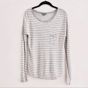Vince Slub Tee XS Long Sleeve Gray Lounge Soft Luxury